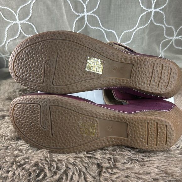 (Z3) Spring Step L'Artiste Gloss,Mary Jane Stiletto Clogs, Leather Burgundy,40/9 - Picture 11 of 12